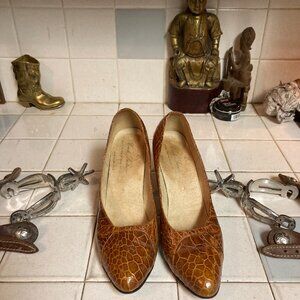 EMILIO LATANGLE 7 EXOTIC SHOES HEELS